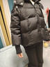 鴨鴨秋冬新品短款羽絨服女加厚連帽面包服寬松保暖韓版泡芙小個(gè)子外套 黑色 S （建議80-110斤） 曬單實(shí)拍圖