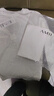 AMII2026春新款圓領(lǐng)發(fā)泡印花絲光竹節全棉長(cháng)袖T恤女百搭打底上衣 米白 XL 曬單實(shí)拍圖