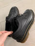 馬丁博士（Dr.Martens） 3989 5孔系帶雕花布洛克男女款休閑低幫馬丁樂(lè )福鞋 “皮革黑黃布洛克”R11822202 偏大一碼 38 曬單實(shí)拍圖
