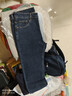 羅蒙牛仔褲男直筒寬松春秋季男士彈力休閑闊腿長(cháng)褲青年百搭潮流男褲子 藍灰 34 腰圍2尺7 適合160斤左右 曬單實(shí)拍圖