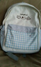 Zinke書(shū)包初中生女日系ins格子高中生可愛(ài)高顏值小學(xué)生3-6年級雙肩背包 藍色（帶五角星掛件） 曬單實(shí)拍圖