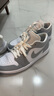 耐克NIKE男女AJ1小迪奧 輕奢感JORDAN 1運動(dòng)休閑鞋DC0774-105白灰41 曬單實(shí)拍圖