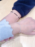 mini&yaya【禮物送女友】情侶手鏈男女一對情侶手繩小眾設計高級感送女友 碎銀幾兩情侶手鏈【黑白一對】 曬單實(shí)拍圖