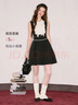 三彩獨醒2025秋季新款娃娃領(lǐng)小黑裙無(wú)袖連衣裙收腰短裙F 經(jīng)典黑 S 155/80A 曬單實(shí)拍圖