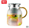 富光耐熱玻璃涼水壺大容量家用果汁杯花茶杯茶壺冷水壺錘紋壺1200ML 曬單實(shí)拍圖