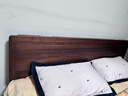 續寫(xiě)黑胡桃木實(shí)木床簡(jiǎn)約小戶(hù)型家用臥室家具單雙人1.8X2米穩穩床Pro-J 曬單實(shí)拍圖
