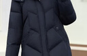 鴨鴨（YAYA）品牌媽媽冬季羽絨服2025新款中老年人女士中長(cháng)款冬裝連帽外套 黑色 L (建議90-105斤) 曬單實(shí)拍圖