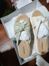 森達拖鞋女夏季外穿高顏值羊皮厚底增高一字拖涼鞋4RO39BT4 米色 38 曬單實(shí)拍圖