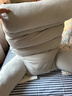 立曼床頭靠墊大靠背半躺臥床老人護理沙發(fā)靠背墊靠枕床上護腰護頸軟包 K-全新2代.淺灰豎條紋 80cm*40cm 含枕芯 大號 曬單實(shí)拍圖