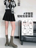 自由系毛呢半身裙2025秋季新款韓版高腰顯瘦JK短版小個(gè)子百搭修身百褶裙 曬單實(shí)拍圖