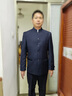 羅蒙（ROMON）高端中山裝西服套裝男士青年修身立領(lǐng)西服中式結婚禮服中國風(fēng)唐裝 中華立領(lǐng)黑色【單上衣】 XL 180體重135-155斤 曬單實(shí)拍圖