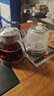 豐谷全自動(dòng)上水電熱水壺 茶臺燒水壺 家用辦公嵌入式茶桌茶幾一體機茶具電茶爐套裝 1L （37*20cm）底部雙加水拉絲銀-蒸茶款 曬單實(shí)拍圖