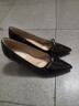 千百度【靜音系列】漆皮蝴蝶結高跟鞋女秋季新款單鞋 咖色 39 (245mm) 曬單實(shí)拍圖