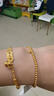 六福珠寶福滿(mǎn)傳家系列足金簡(jiǎn)約圓珠黃金手鏈女款手串 計價(jià) 約5.42克-砂面 曬單實(shí)拍圖