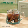 星巴克（Starbucks）薄荷綠浮雕款玻璃杯425ml咖啡杯子冷水杯桌面水杯女士圣誕禮物 曬單實(shí)拍圖