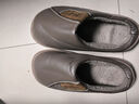 棉拖鞋男士秋冬季2026新款室內家居保暖防水防滑皮面拖鞋男款冬天 (GY)APM8813咖啡 44-45 曬單實(shí)拍圖