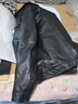 花花公子（PLAYBOY）FORTIME唯時(shí)光男士真皮皮衣黑色做舊夾克 黑色加棉 3XL 曬單實(shí)拍圖