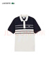 LACOSTE法國鱷魚(yú)男裝法國制造經(jīng)典版L.12.12系列休閑條紋Polo衫|PH8135 GA3/黑白拼色 L 5 /180 曬單實(shí)拍圖