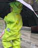 牧萌兒童雨衣男童連體套裝防水全身幼兒園女孩小童 莫斯綠恐龍 M 曬單實(shí)拍圖