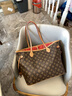喵小姐（MISSMIAO）輕奢侈品牌女士單肩包包新款通勤大容量印花手提托特包禮物送女友 咖啡色(輕奢大牌高檔大容量百搭) 洋氣高級感腋下百搭子母包單肩包 曬單實(shí)拍圖