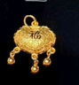 周大福兒童寶寶金飾富貴長(cháng)命黃金鎖吊墜(工費260)約6.8g EOF1607 曬單實(shí)拍圖