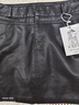 兔芊（TUQIAN）海寧真皮短裙女包臀裙皮裙2025秋冬女半身裙綿羊皮一步裙高腰包臀 黑色 L 建議104-113斤穿 曬單實(shí)拍圖