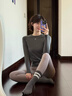 GOLOVEJOY高樂(lè )捷美利奴羊毛速干衣冬季保暖內衣打底衫 羊毛款/女 石像灰 M 曬單實(shí)拍圖