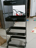 瑤穎小推車(chē)置物架層架廚房落地收納架子多層床邊零食架YZ22黑色四層 曬單實(shí)拍圖