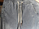 回力牛仔褲男士秋季寬松褲子男復古闊腿休閑褲男漸變直筒男褲 曬單實(shí)拍圖