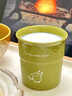OEMG北歐風(fēng)復古創(chuàng  )意手握咖啡杯帶蓋陶瓷拿鐵杯隨手杯牛奶杯情侶水杯 綠色 【日式復古咖啡杯】 曬單實(shí)拍圖