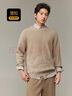 卡賓（CABBEEN）【繩繡提花】卡賓中性羊毛針織毛衣男裝2025冬季新款圓領(lǐng)長(cháng)袖線(xiàn)衫 卡其色35 XL /180/52 曬單實(shí)拍圖
