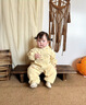 班喜迪嬰兒衣服春裝嬰幼兒連體衣超萌寶寶哈衣爬服春秋裝連帽公主外出服 黃色 90cm 曬單實(shí)拍圖