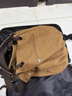 茯見(jiàn)斜挎包大容量女包包2025新款復古帆布包通勤單肩包學(xué)生上課手提包 棕色 曬單實(shí)拍圖