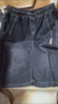 美式松緊腰夏季薄款牛仔短褲男士潮流百搭七分褲舒適透氣7分褲男 藍色 4XL 曬單實(shí)拍圖