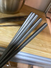 輝衛六純鈦方形筷子家用食品級高檔防滑抗菌防霉筷子家庭一人一筷 加厚純鈦四方筷：5雙 曬單實(shí)拍圖