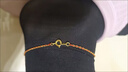 普陀山定制14k純金超閃本命年紅繩腳鏈手鏈1.5mm巨細時(shí)尚簡(jiǎn)約禮物 師傅指導定制14k純金暗紅手鏈15厘米 曬單實(shí)拍圖