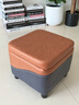 香主編實(shí)木凳子家用儲物凳收納凳沙發(fā)腳凳門(mén)口換鞋凳創(chuàng  )意拼色茶幾凳矮凳 曬單實(shí)拍圖