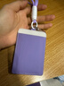 優(yōu)和（UHOO）皮質(zhì)豎式證件卡套學(xué)生飯卡校園卡門(mén)禁卡公交卡套工作牌證可愛(ài)飾品掛包 蛋糕小熊 紫色 7166 曬單實(shí)拍圖