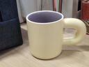 顏值控馬克杯子ins高顏值大容量陶瓷水杯撞色奶油家用馬卡龍杯子 奶油杯黃色 曬單實(shí)拍圖