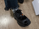 圖瓦西2025秋季新款厚底樂(lè )福鞋女棕色系帶粗高跟英倫風(fēng)小個(gè)子松糕小皮鞋 黑色 38 (240mm) 曬單實(shí)拍圖