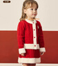 PawinPaw卡通小熊童裝25年冬季新款女寶寶圣誕毛織套裝可愛(ài)精致 Red紅色/20 120 曬單實(shí)拍圖