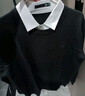 HLA海瀾之家長(cháng)袖針織衫男保暖氣質(zhì)假兩件毛衣冬季男 曬單實(shí)拍圖