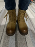 百麗（Belle）時(shí)尚潮搭馬丁靴男冬季新牛皮厚底戶(hù)外休閑靴加絨A2255DZ5 黃色-絨里 40 (250mm) 曬單實(shí)拍圖