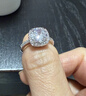胖東來(lái)同款莫桑石婚禮戒指對戒結婚仿真一對道具可調節 1.5克拉方糖女戒 開(kāi)口可調節 曬單實(shí)拍圖