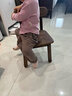 印青春北美黑胡桃小凳子原木板凳矮凳家用客廳茶幾凳實(shí)木換鞋凳靠背椅子 北美黑胡桃木 單把 曬單實(shí)拍圖