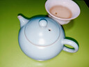 還真汝窯功夫茶壺單壺陶瓷冰裂紋開(kāi)片青色釉茶具汝瓷茶壺扁西施壺 汝窯-天藍釉-富貴壺160ml 曬單實(shí)拍圖