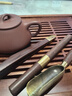 坤隨黑檀木茶夾鑷子茶勺黑檀木取茶器泡茶葉茶杯三件套功夫茶具用品 黑檀木三件套【茶針+茶勺+茶夾】 曬單實(shí)拍圖