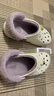 卡駱馳（CROCS）貝雅暖絨克駱格洞洞鞋|206633 白/淡紫 -577 36/37(220mm)  曬單實(shí)拍圖