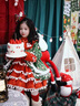 G.duck小黃鴨童裝圣誕節服裝兒童拜年服女孩連衣裙加絨生日禮服洛麗塔女 裙子+襪子 100 建議2~3歲（ 90-100cm） 曬單實(shí)拍圖