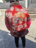 戴媽媽奶奶裝棉襖外套冬裝2024新中式媽媽裝60-80歲老年人棉服加絨衣服 紅色加絨加厚棉衣 XL 建議80-100斤 曬單實(shí)拍圖